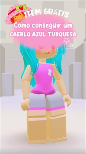 HOW TO GET TURQUOISE BLUE HAIR! 🌀💙 #bluehair #foryou #robloxhair #beryzinha #freeitem