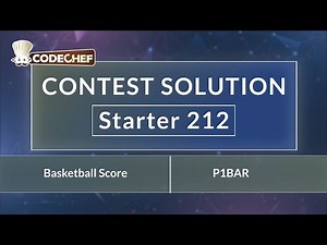 Basketball Score | P1BAR | Starter 212 | CodeChef Official Solution