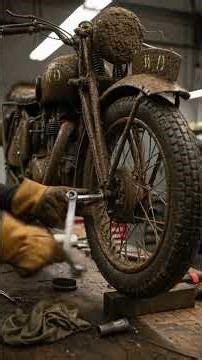 WW2 Motorcycle Pulled from River After 80 Years! 😱 Full Restoration #restoration #automobile