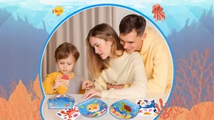 80UncleKimby 32pcs Summer Activities Crafts for Kids - Under the Sea Ocean Animal Stickers Kits Bulk, Make Your Own Scene Art DIY for Party Games, Classroom