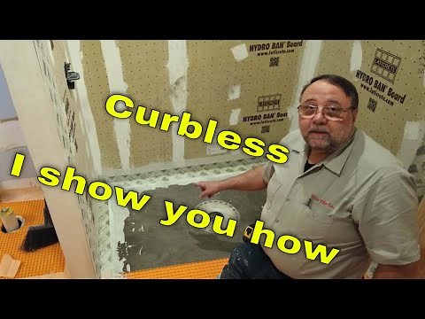 Curbless shower install how it's done