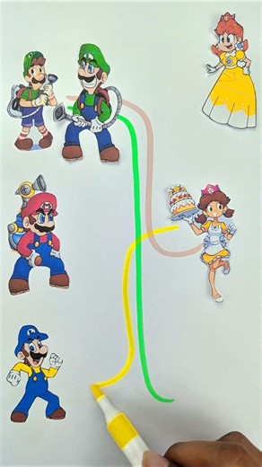 The Super Mario Galaxy Movie Paper art Game DIY Easy Paper Game#supermariogalaxy#marioart