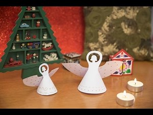 Ángeles de Navidad de papel