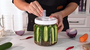 2 Pack Fermentation Jars with 3 Airlocks, Half Gallon Glass Jars with Airtight Lid, 64 oz Wide Mouth Mason Jar with Scale Line for Pickling, Mead Making, Kimchi, Sourdough and Food Containers