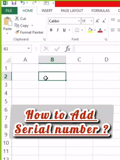 add Serial number with easy way #shortcutkey #exceltips #foryou #tech #keyboard