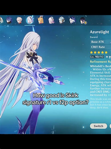 we're all skirkmaxxing and azurelightmaxxing #GenshinImpact #skirk #escoffier #genshinimpact33 #genshinfyp