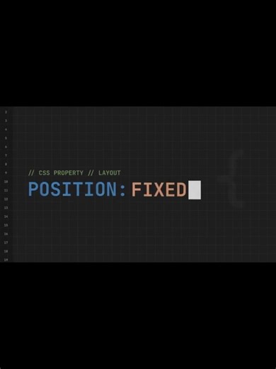 Fixed Positioning CSS #coding #flexbox #css