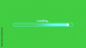 Animated footage of a blue loading line on a green screen Stock Video