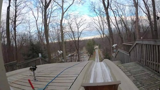 44K views · 785 reactions | Experience the icy thrill of tobogganing at Cleveland Metroparks Chalet in Strongsville! The twin toboggan chutes plunge down a 70-foot vertical drop and travel along 700-feet of ice while reaching speeds of up to 50 miles per hour. The refrigerated ice chutes can operate with or without snow, in temperatures below 50 degrees. For more information on holiday hours, admission and season passes, visit clevelandmetroparks.com/tchutes. | Cleveland Metroparks | Facebook