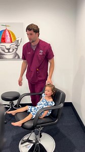 The vestibular system is one of the main systems that helps children orient themselves in the earth’s gravitational pull. It helps them maintain proper posture and balance. When a child turns in one direction, it activates the vestibular system on the same side. So if a child spins to the right (clockwise), it turns on the vestibular system in the right ear, and vice versa. This is what we are doing in these tests. It is called post-rotational nystagmus and it is the best way to assess balance o