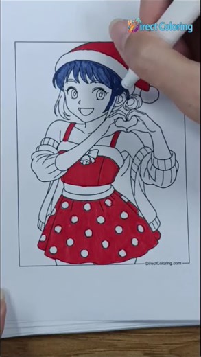 Cute Zoey Christmas Coloring | Kpop Demon Hunters #zoey #kpopdemonhunters #christmas