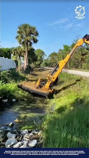 Smart Ditch Cleaning Machine Work for Roadside Vegetation and Waterway Maintenance