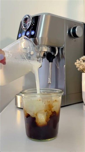 Pure coffee therapy in a glass. 🕊️☕️#shorts #latte
