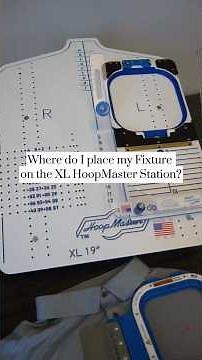 Where do I place my 5.5” Mighty Hoop Fixture on the XL HoopMaster Station for embroidery?