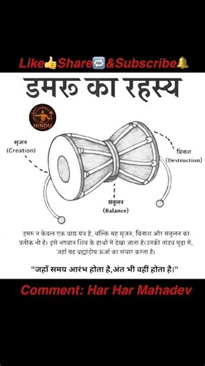 डमरू का रहस्य | Secret of Damru | Hindu Mythology Gk| Indian culture facts