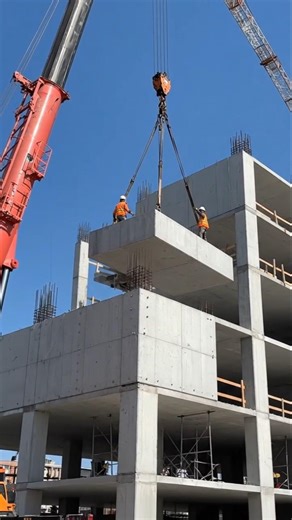 Precast concrete structures to make multi story building #precastconcrete