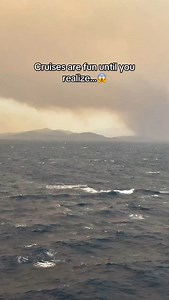 I got really scared😳 First time seeing wildfires while on a cruise. We were passing by Turkey🇹🇷 - the sky, the sea, the smoke... like a scene from a disaster movie🎥🎞️ | Victoriasway