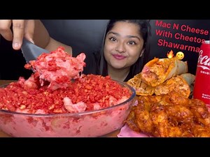 HOT FLAMING CHEETOS WITH MAC N CHEESE, SPICY CHICKEN SHAWARMA AND SPICY CHICKEN WINGS 🔥 EATING SHOW