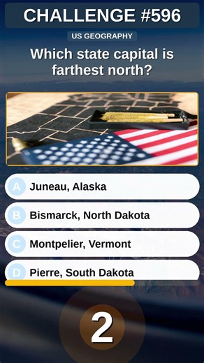 NORTHERNMOST STATE CAPITAL? 🇺🇸 Only 1% Know This