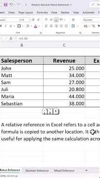 Mastering Relative References in Excel! #shorts