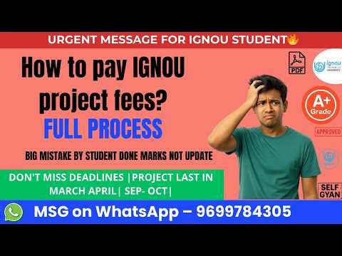 How to Pay IGNOU Project Fees Online in 2026 | Step-by-Step Guide for All Courses | Easy Process