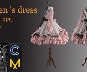 ArtStation - women 's dress | Game Assets