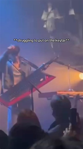 He managed to put on the keytar on time #guitar #keytar #guitarist #guitarsolo