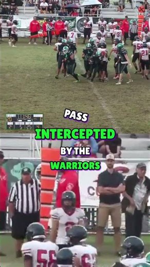 Amazing Football Interception! Warriors Steal the Show! #shorts