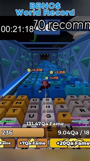 🏆BBNO$ WORLD RECORD in +1 Speed Keyboard Escape Roblox🌎 Admin Abuse #roblox #keyboardescape #bbnos