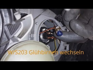 W203 bulb replacement parking light, indicator, low beam, high beam, fog light
