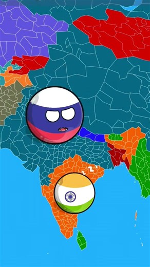 रूस ने भारत की कैसे की मदद ? 💀🥺 !! ♥️🙏#countryballs#india#map