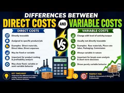 Differences between Direct Costs and Variable Costs