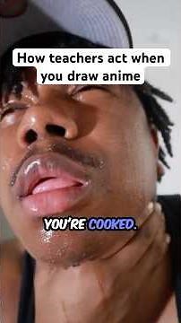 How teachers act when you draw anime☠️ #comedy #anime #skit #shorts