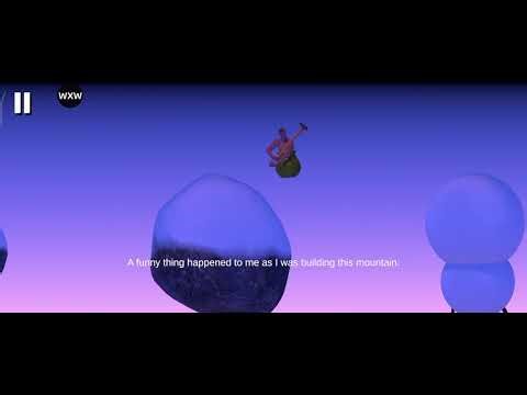 Getting over it gameplay but with gravity mod