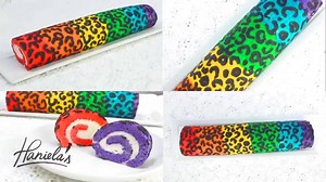 5.3K views · 17K reactions | Rainbow Leopard Cake Roll (via Haniela's...