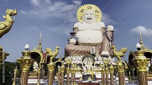 Wat Plai Laem Temple buddhist in Koh Samui Island Thailand big buddha temple