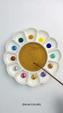 Gold + Every Color Satisfying Paint Mix What Happens When You Mix Gold With All Colors? #shorts