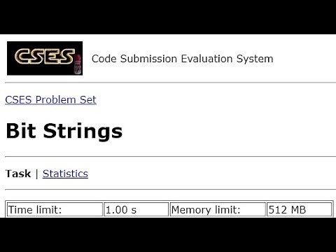 Bit Strings - CSES Introductory Problems #9