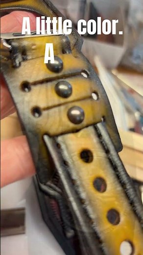Custom watch band that actually gets noticed #watchstrap #leathercraft #giftsfordad