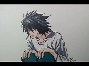 Drawing L from Death Note