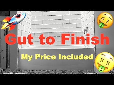 Gut to Finish. How much?! Bathroom Remodel Time-Lapse. DIY Bathroom