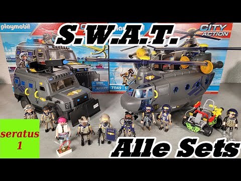 Alle Playmobil SWAT SEK Sets Geländefahrzeug Rettungshelikopter Quad Figurenset seratus1