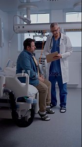 Doctor explaining the risks of leaving the hospital early as the patient prepares to sign an AMA form.