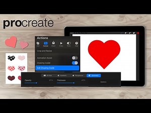 Symmetry tool - How to draw a perfect heart in Procreate