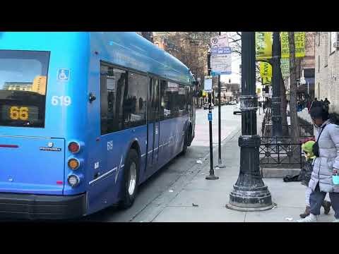 66 Electric Bus departing Chicago/State | March 2nd, 2026
