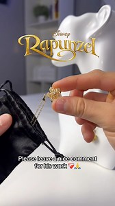 Please be nice! 🥹 He works so hard making his art ❤️‍🩹🙏 #necklaces #jewelry #rapunzel #handmade #craft | VeloraCrown