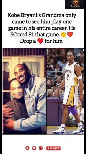 The one game grandma watched live changed basketball history forever. 🏀#MambaMentality #KobeBryant