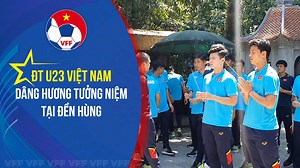 9.4K views · 543 reactions | ⛩ Sáng 31/8, ĐT U23 Việt Nam đã lên dâng hương, tưởng niệm các Vua Hùng trước thềm vòng loại U23 châu Á 2024. #VFFChannel | Liên đoàn Bóng đá Việt Nam - VFF | Facebook