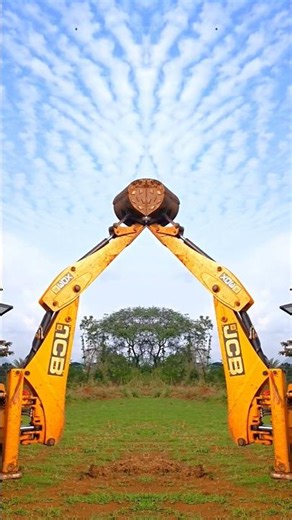 JCB 3DX Crazy Mirror Stunt 🚜🤪🔥 | Powerful Excavator Action #shorts#jcb #jcb3dx #jcbvideo