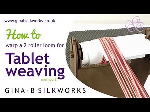 How to warp a 2 roller loom for tablet weaving [Method 2] good for long lengths or wide bands